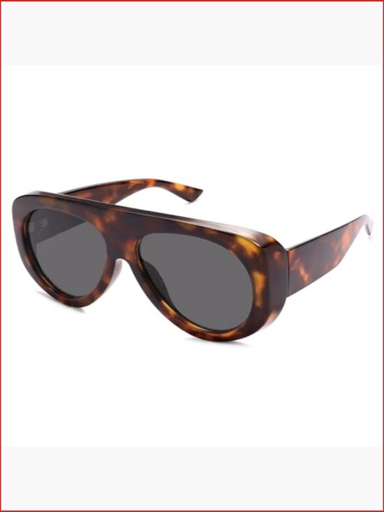 Retro 90s Rectangle Wrap Sunglasses Oversized UV Protection Shades main image 4